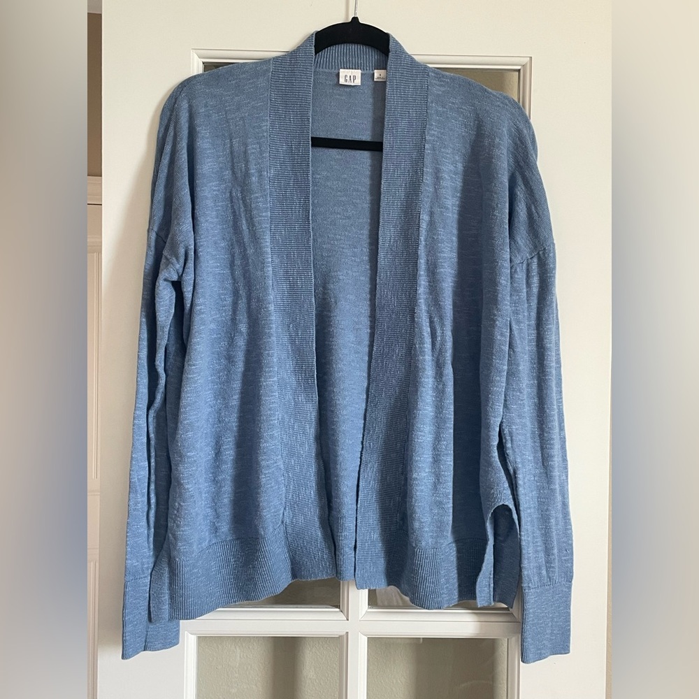 GAP Lightweight Open-front Cardigan in Blue